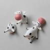 Cow Refrigerator Stickers Lying On Their Stomachs Cartoon Cute 3D Three-Dimensional Resin Magnets Creative Art Design Kitchen