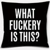 Black and White English Sentence Series Printed Square Home Decor Pillow Cover Car Sofa Cushion