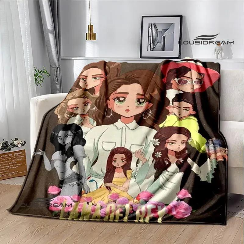 Coperta Stampa Retrò Lana Del Rey Coperta Calda alla Moda Coperta con Bordo a T Coperta per Casa e Viaggio Biancheria da Letto Regalo di Compleanno