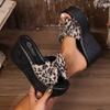 Women's Slippers Fashion Casual Thick Bottom Sandals Leopard Print Design Women Slippers Wedges Platform Sandals Chaussons Femme