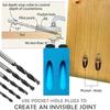 34pcs 15° Drilling Angle Pocket Hole Jig Kit Oblique Drill Positioner  For Carpenters