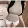 Korean Dongdaemun Women's Sexy High Neck Sleeveless Vest