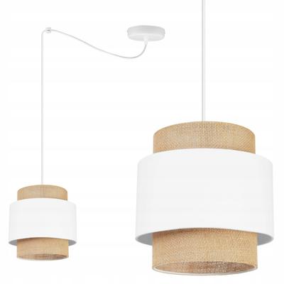 Hanging Lamp, Ceiling Chandelier, Lampshade, Boho Juta