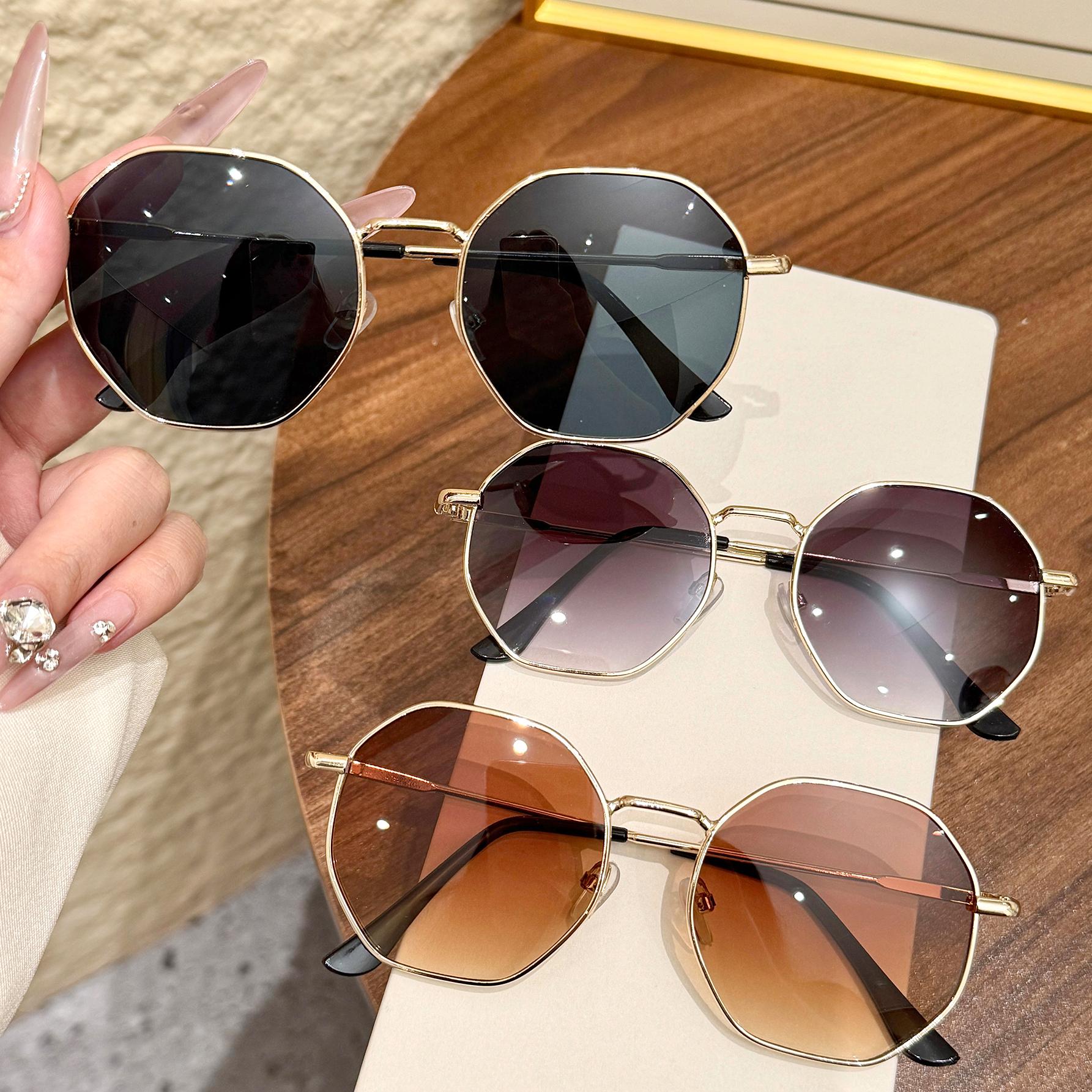 

3Pcs Fashionable Round Frame Glasses Set, Lightweight and Portable, Suitable for Long-Term Wear, Stylish Outfit, Holiday Gift