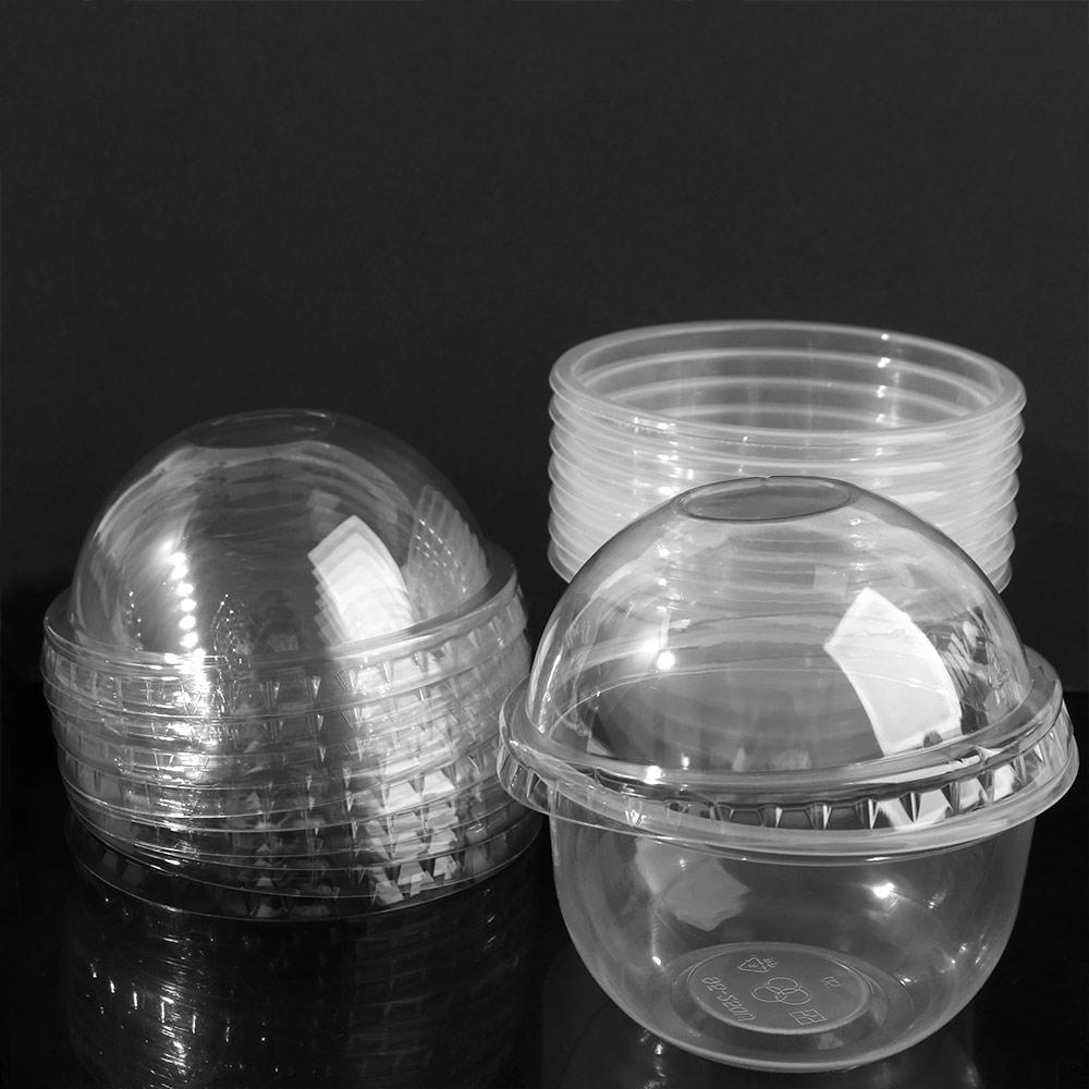 50pcs 250/360/500ML Ice Cream Cup U Shaped Dessert Cup Drinkware Salad Cup  Jelly