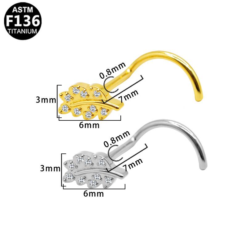 G23 Titanium Alloy S-shaped Star Nose Stud - Stylish & Trendy Piercing Jewelry