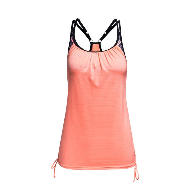 Sleeveless Solid Color Split Tankini - Women's Sexy Summer Beach Swimsuit Set