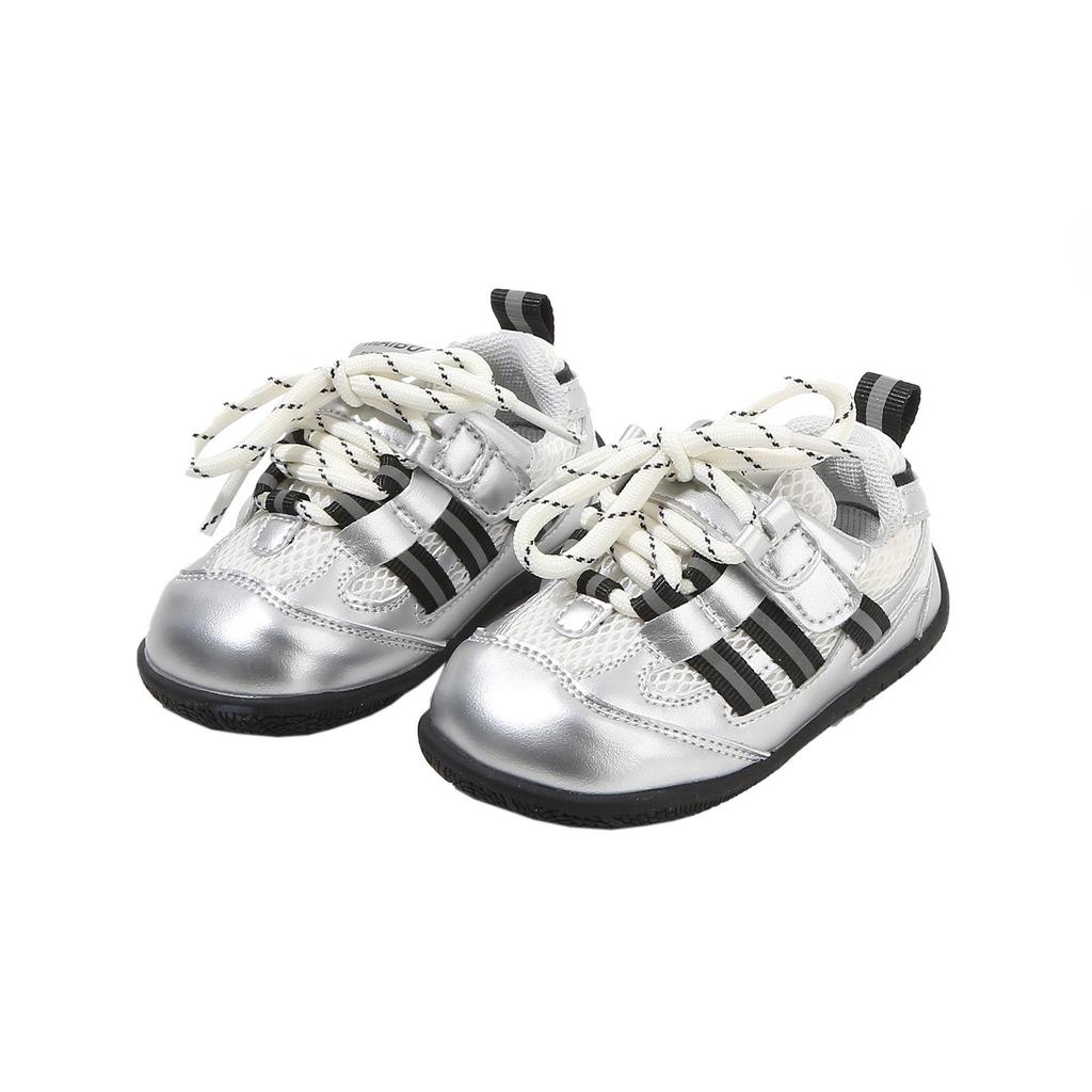Spring Baby First Walker Non-Slip Sneakers - Soft Sole, Trendy German Training Shoes for Boys & Girls