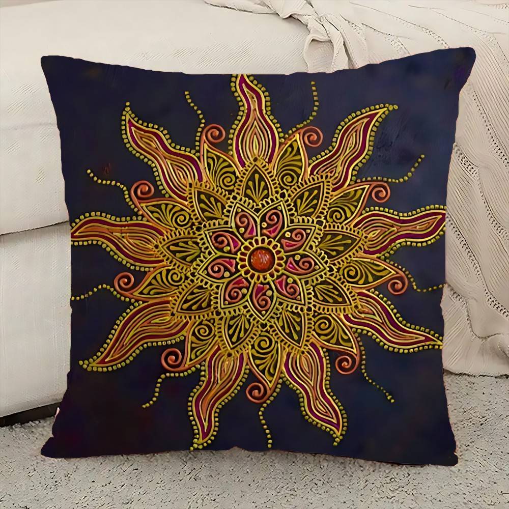 

Чехол на подушку Хиппи Бохо Мандала Элегантная Пара Гостиная Спальня Декоративная Прямоугольная Наволочка Чехол на Подушку для Дивана 16x16Inch