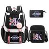 3Pcs/set Anime Cartoon K-pop Demon Hunters Printed Backpack with Shoulder Bag for Teenager Student Girl Boy Bookbag Large Capacity Travel Bag Kid Gift