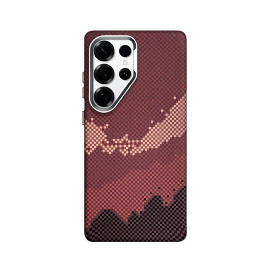 Fashion Patterns Carbon Fiber Texture N52 Magnet Phone Case for Samsung S26 Ultra S25 Ultra S24 Ultra S23U /Shockproof /Thin Anti-fingerprint