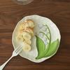 Lily of The Valley Daisy Plate,restaurant Ceramic Ceremonial Cake Dessert Tray,Home High-end Kitchen Decorative Tableware