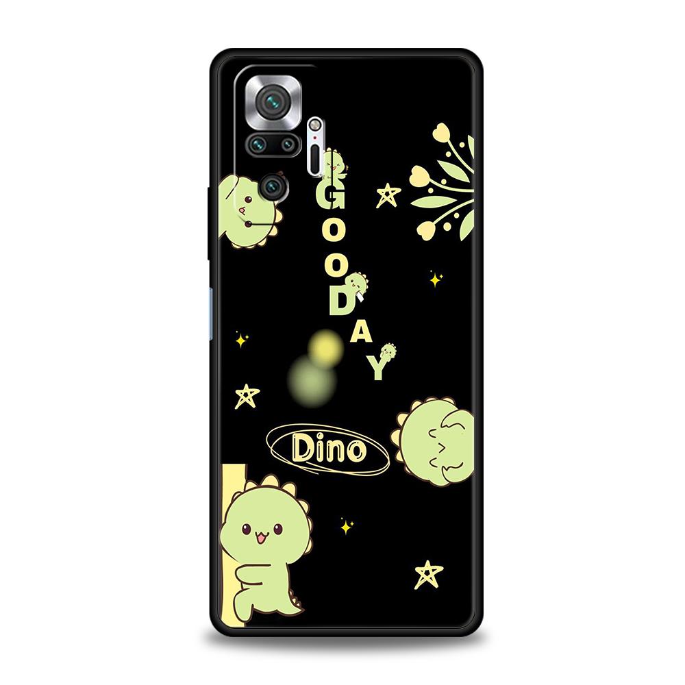 Funny Cute Cartoon Dinosaur Phone Case Cover for Redmi 14C 10C Note 14 13 12 10 11 7 8T K40 K50 Gaming Pro Plus 5G Soft Shell