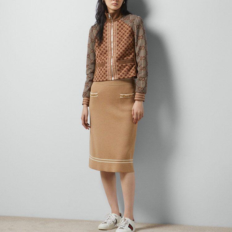 GUCCI Casual Long Skirt Women's Brown 766250-XKBNZ-2445