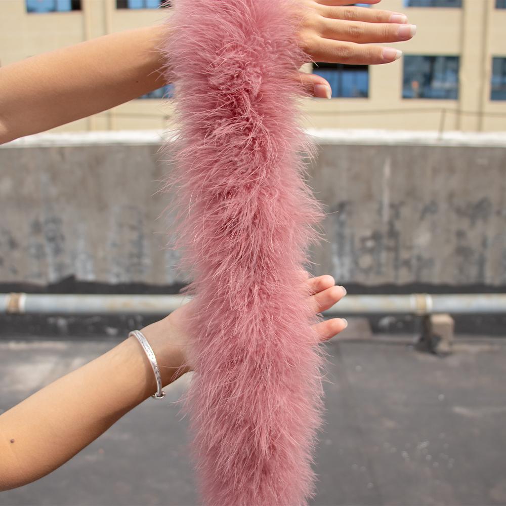 2M Marabou Turkey Feather Boa Trim 50g Scarf Costume Christmas Tree Decor Shawl Fluffy Plume DIY Craft Wedding Dress Accessories