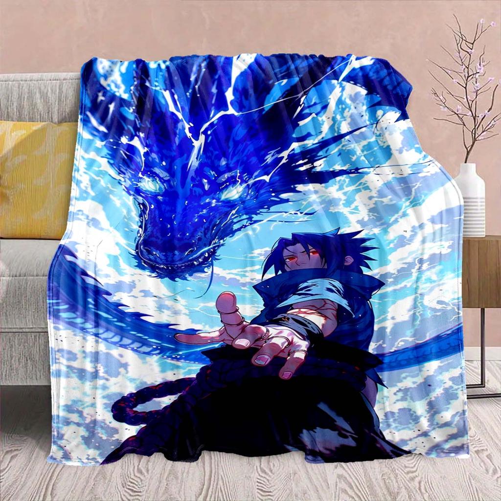 Naruto Anime Flannel Blanket - Soft Warm Perfect for Sofa, Bedding Camping Travel Office Home Decor -QJY