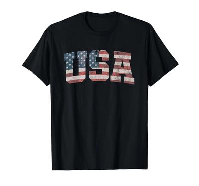 USA US Flag Patriotisch 4. Juli Amerika T-Shirt