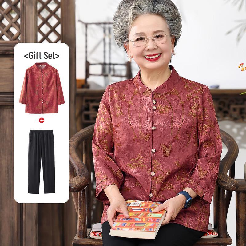 

Летний дышащий комплект блузки с воротником-стойкой от Datang Lady 5XL