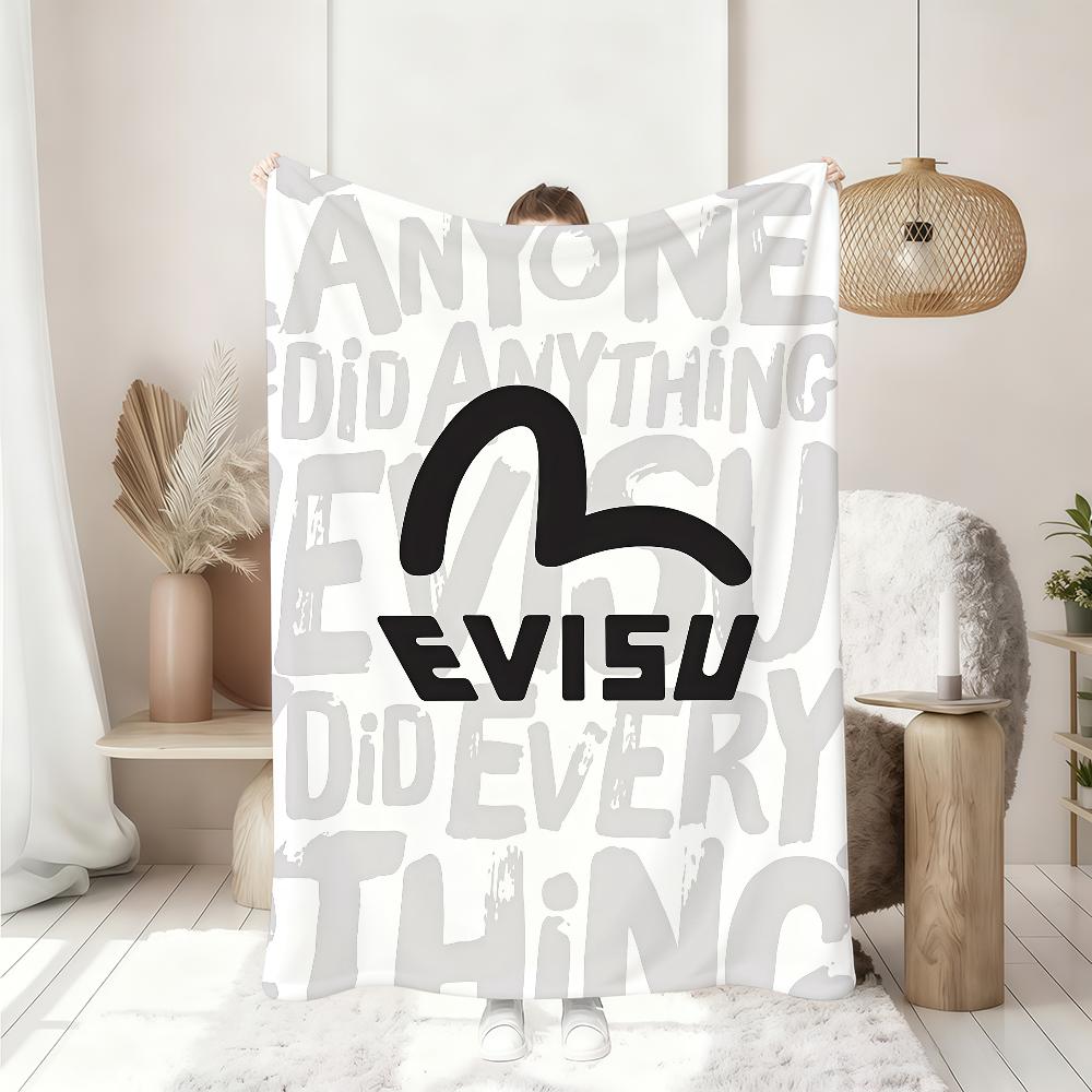 Classic Luxurious E EvisuS Blanket Soft Throw Blanket for Home Bedroom Bed Sofa Picnic Travel Office Rest Cover Blanket Gift