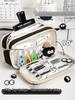 Upgraded Transparent Coal Ball Pencil Case - Stylish, High Capacity for Boys & Girls