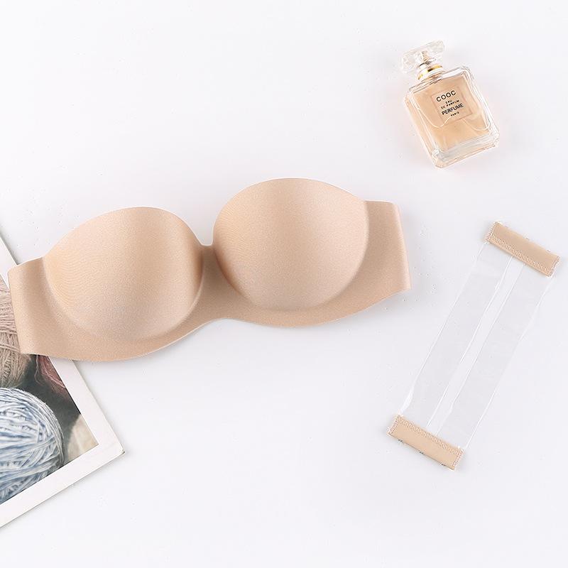 Strapless Bra Women Sexy Non Slip Invisible Bras Solid Summer Breast Stick Gather Underwear Lingerie Push Up Bralette