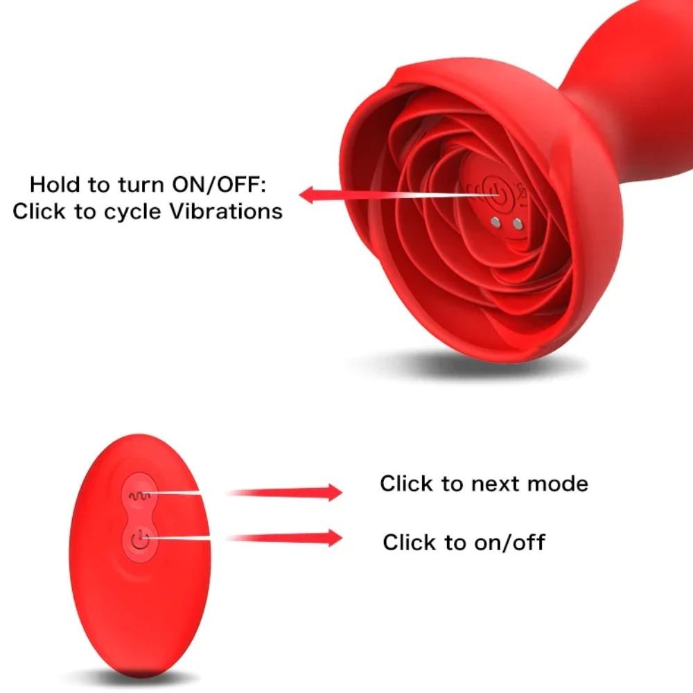 Juliet Rose Butt Plug Wireless Remote Control Anal Vibrator