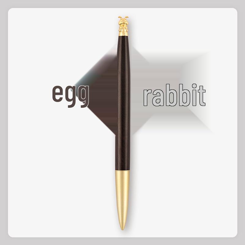 Brass Zodiac Sign Calligraphy Pen - Sandalwood Engraving 