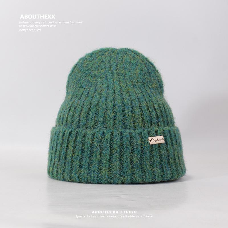 Wool Hat for Women In Winter Small Face Protection Ears and Warm Knitted Hat Outdoor Cold Protection Big Head Flange Hat Men Cold Hat