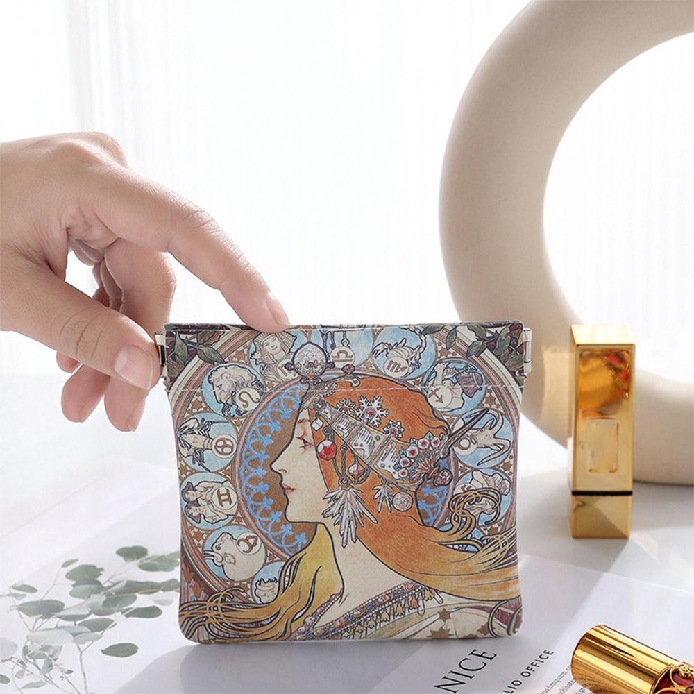 Item Bag Self-closing Lipstick Cosmetic Bag Coin Purse Women Change Storage Bag Leaf Spring Bag