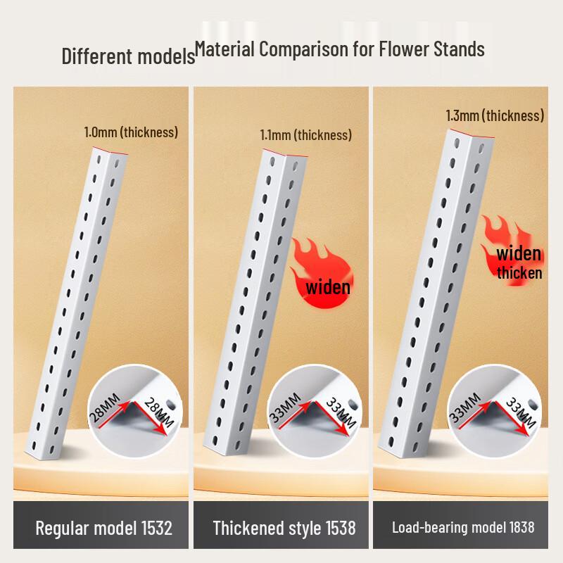 Multi-Tier Movable Balcony Flower Stand