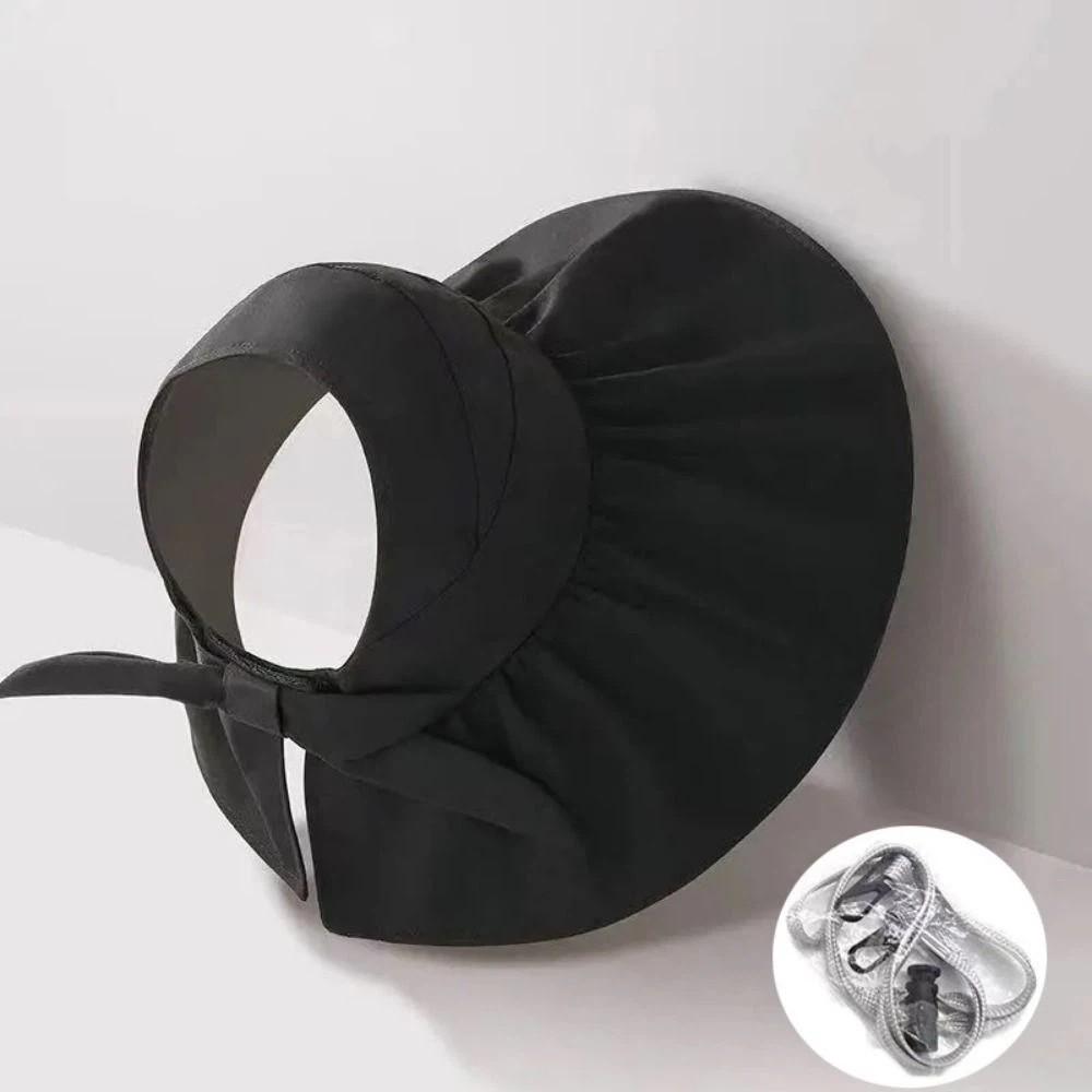 Wide Brim Sun Hat Adjustable Size Large Sun Visor Hat Comfortable Bucket Hat  Outdoor