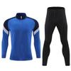 Adult Kids Long Sleeve Soccer Training Kit Uniforms Pre-Match Warm-Up Jersey Set