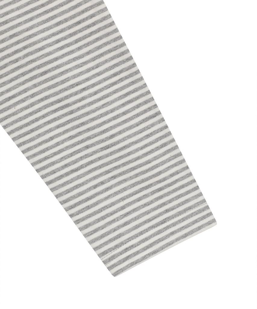 BAUF Melody Boat Neck 3/4 T-Shirt [Stripe Gray]