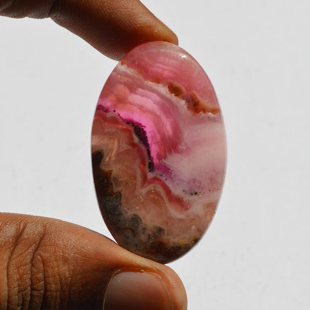 70 Cts Natural Cobaltoan Calcite Gemstone Cabochon, Top Quality Semi Precious Loose Stone, Jewelry Making Stone 43x26x6.7 MM