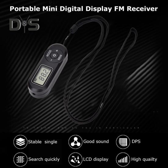 Mini Radio LCD Digital Display Retro Portable Pocket FM Player Receiver Outdoor Travel Rechargeable Small Radio