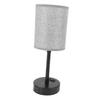 LED Table Lamp Fabric Lampshade USB A and USB C Port Zipper Switch Bedside Lamp for Living Room Bedroom Office
