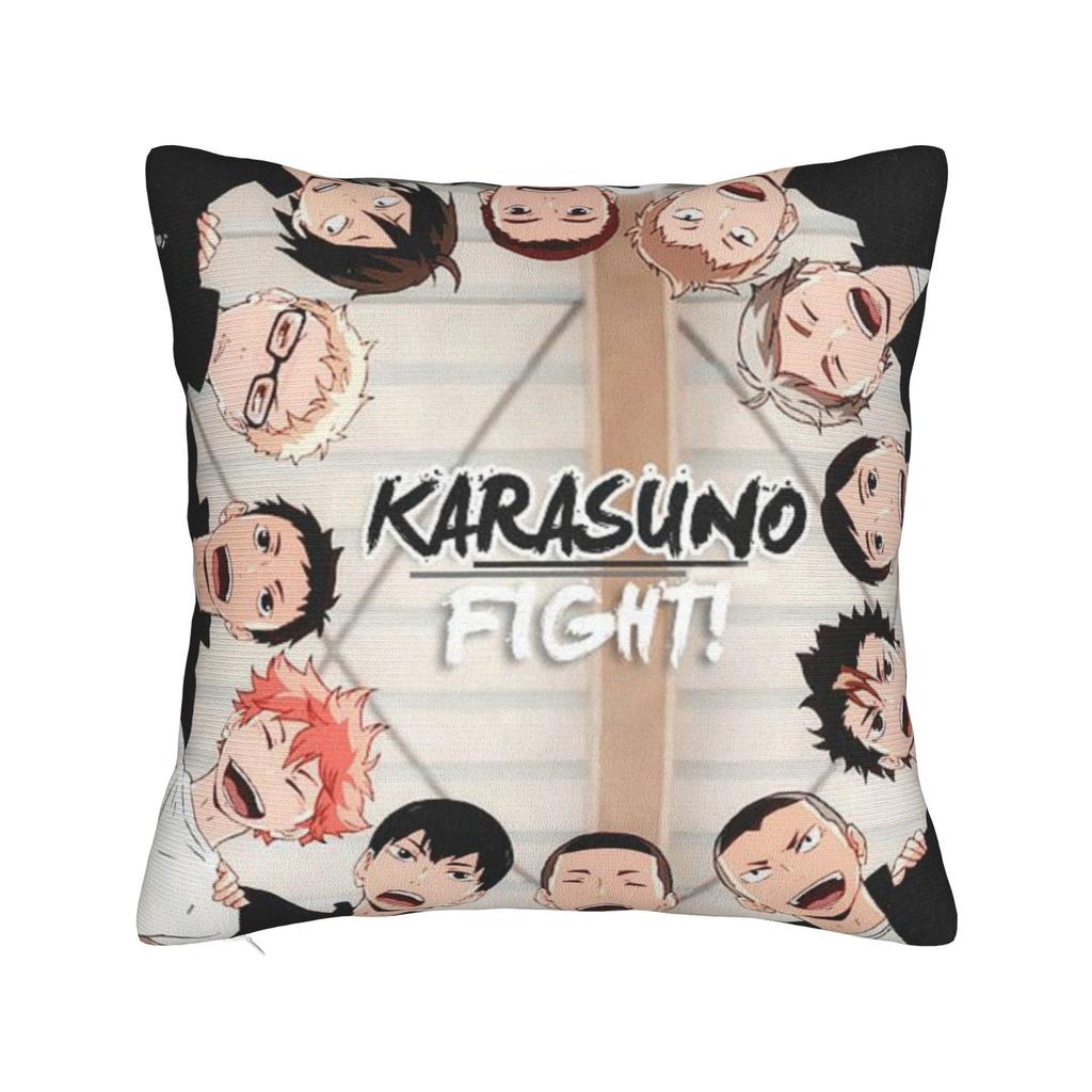Haikyuu Square Pillow Case Polyester Cushions for Sofa Hinata Shoyo Vintage Cushion Covers