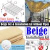 Telescopic Outdoor Awning Beige Wave Sunshade Net Terrace Pergola Sun Canopy Retractable Swimming Pool Shading Sail