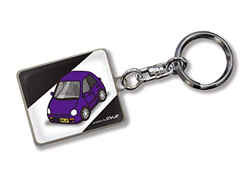 

MKJP Custom Keychain Honda Today Associe JA4 5th Model Base: Черный цвет автомобиля: фиолетовый