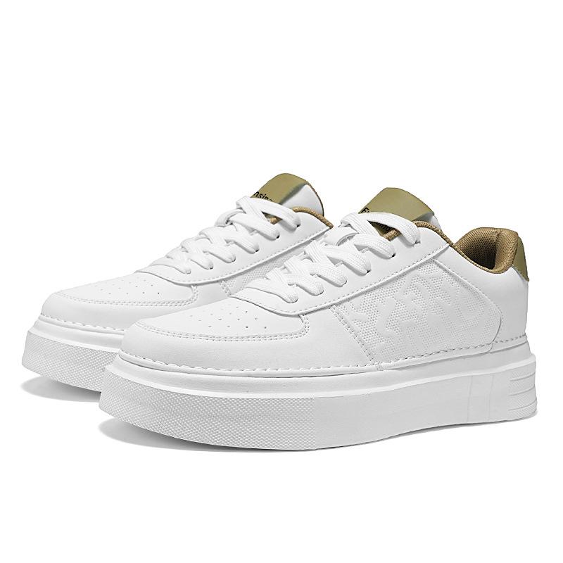Jinjiang Men's Shoes Breathable Little White Shoes Simple Fashion Trend Leather Board Shoes Casual Sports Shoes Flat Casual Versatile