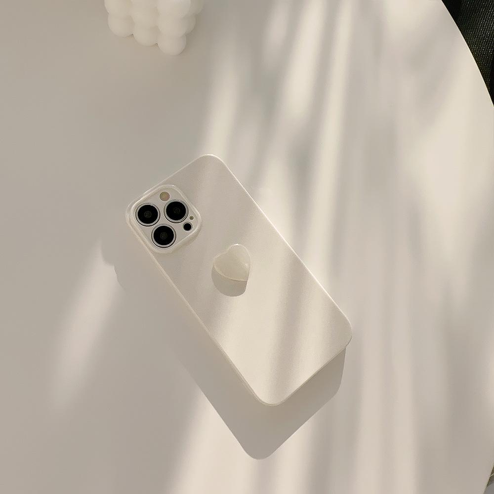 Three Dimensional Love Iphone14 IPhone 13 Pearl Shell 16 Solid Color 12 Suitable for 15promax Simple