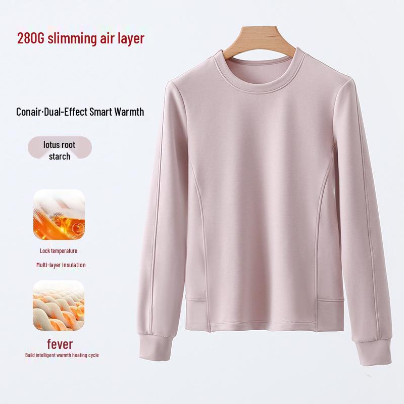 

Women s Autumn/Winter Sandwashed Brushed Sports Long Sleeve Slimming Patchwork Sweatshirt - Soft, Warm, Casual Round Neck Top M (Recommended 90~110 jin)