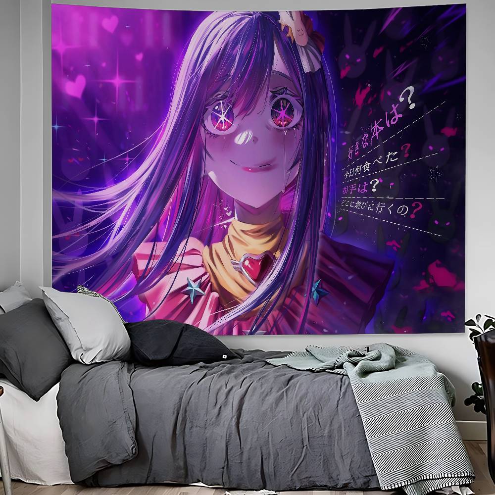 Kawaii Anime Oshi No Ko Hanging Bohemian Tapestry Bohemian Wall Tapestries Mandala Kawaii Room Decor