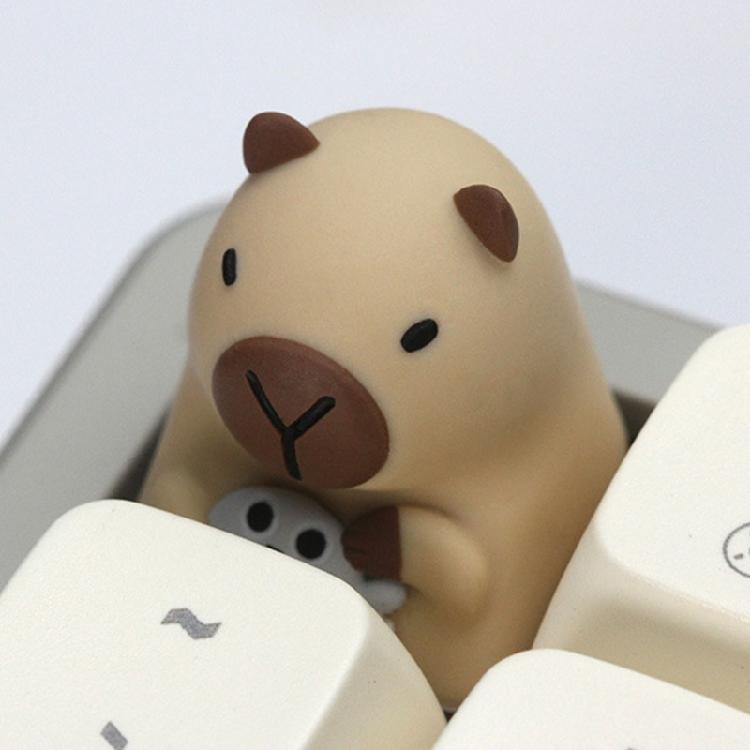 Farbverlauf Harz Tastenkappen mit Capybara Kunst Kompakte Größe Leichte Bauweise Für Mechanische Schalter