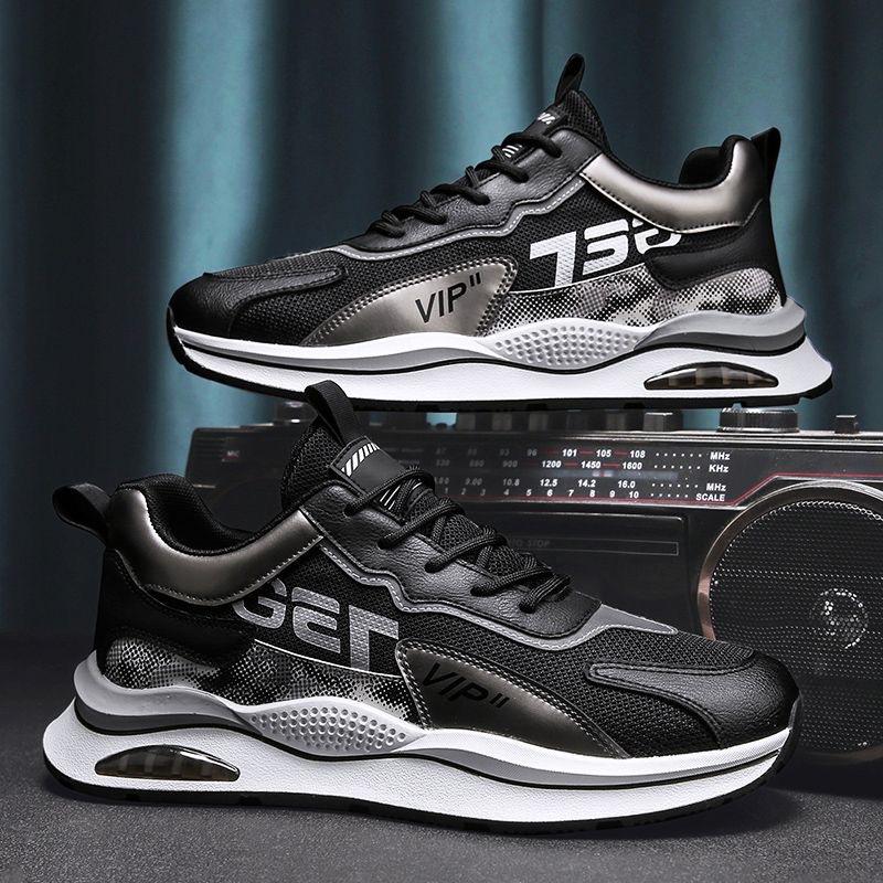 

Мужская обувь для спорта и отдыха на воздушной подушке весна и осень новая сетчатая дышащая сращивание студенты внешняя торговля мягкая подошва плоская подошва бег trave 39 чёрный