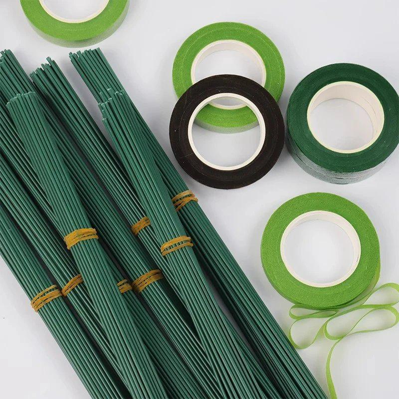 2mm Green Coated DIY Flower Stem Wire for Crafting and Floral Arrangements