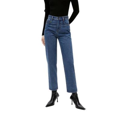 MO&Co. Damen High-Waist Straight Leg Cropped Jeans