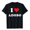 I Love Adobo Filipino Food Philippines Premium TShirt Designer Male T Shirt Slim Fit Tops  Tees Cotton Printed