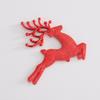 10Pcs Plastic Reindeer Hanging Ornaments Christmas Tree Glitter Elk Decorations Holiday Party Xmas Gifts