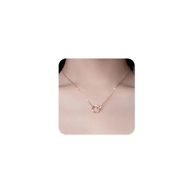 Surgical Stainless Clavicle Comes with Gift Box [Tasiso] Women's Necklace, Zirconia, Steel, Hypoallergenic, Pendant, Chain, Silver, Stylish, Cute,